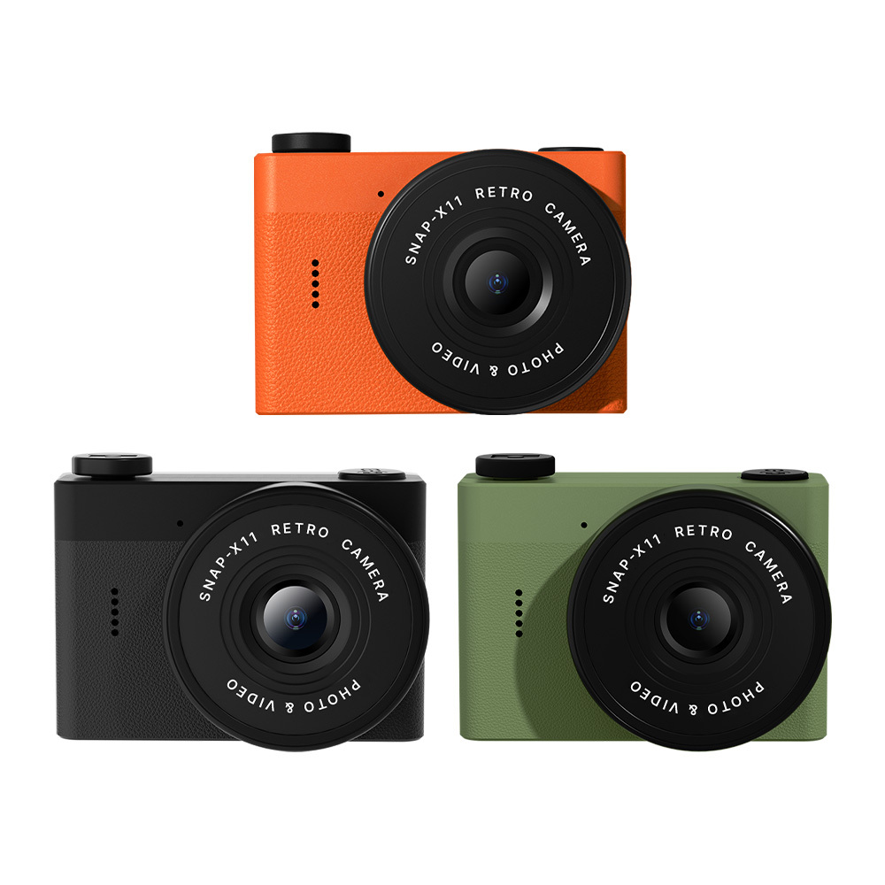 [엑스트라] 스냅-X11 전후면 듀얼렌즈 IPS 초미니 레트로 카메라 (8GB 메모리포함)