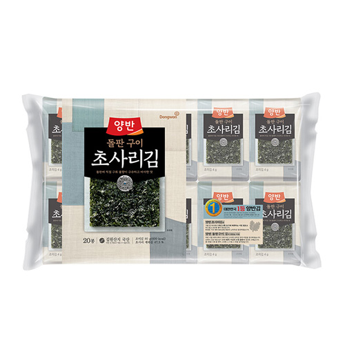 [동원] 양반 돌판구이 초사리김[식탁20P(8매)] x 2 (40봉)