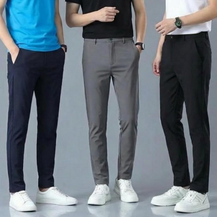남성 여름 쿨링 스판 경량 밸트 밴딩 슬랙스 정장 바지