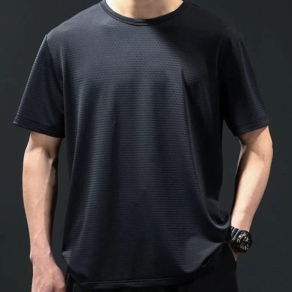 메쉬 남자 반팔 티셔츠 라운드티 여름용 남성 반팔티