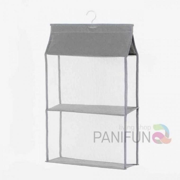 2칸 가방정리대 2p그레이 가방정리함 걸이식정리함 걸이형정리함 가방수납함 가방수납