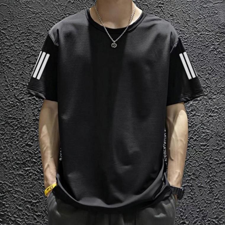 쿨링 남성 라운드 반팔티 화이트 무지 퀵드라이 러닝 운동 땀흡수 속건 데일리 티