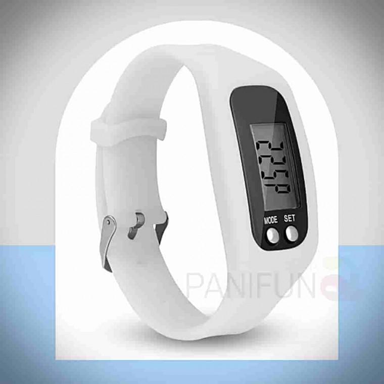만보기 전자시계 화이트 만보기손목시계 시계형만보기 만보기기계 달리기시계 운동시계 손목만보기 만보기