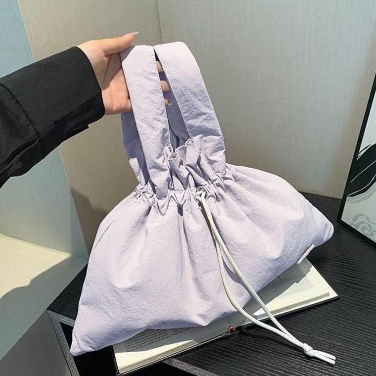 여성 가벼운 토트 백 대학생 직장인 손 가방 퍼플 토트백 손가방 여자 30대 천토트백