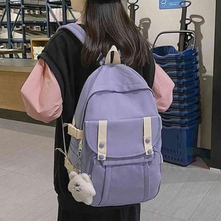 수납 백팩 퍼플 학생백팩 데일리백팩 퍼플백팩 백팩가방 여자대학생백팩