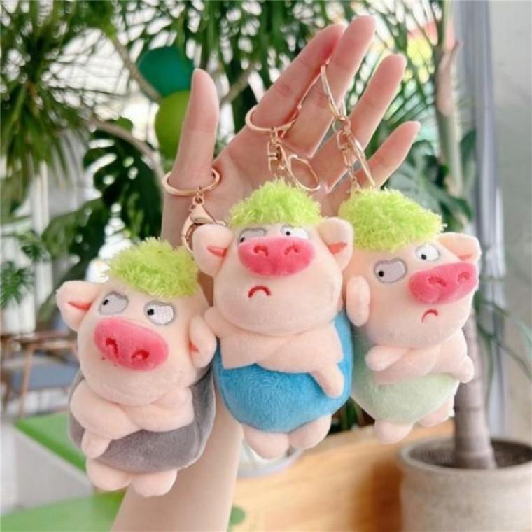 돼지 인형 캐리어 가방키링 열쇠고리 귀여운