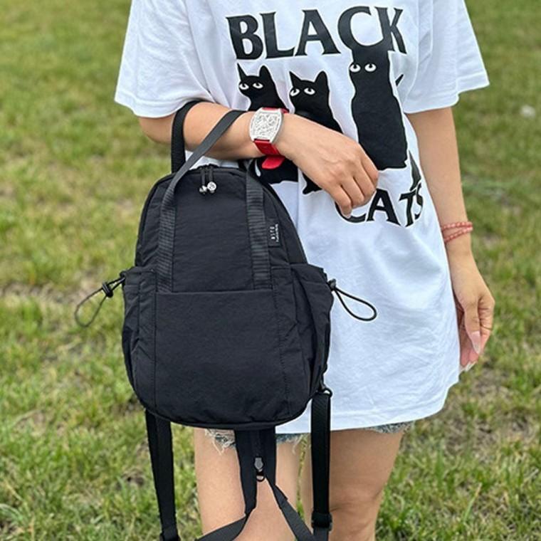 데일리 미니 나일론 슬링 백팩 직장인 가방 블랙 여성백팩 여행용백팩 직장인백팩 미니백팩