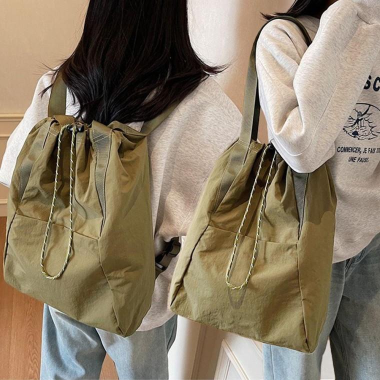 데일리 나일론 숄더 백팩 대학생 직장인 가방 그린 여성백팩 여자백팩 나일론백팩