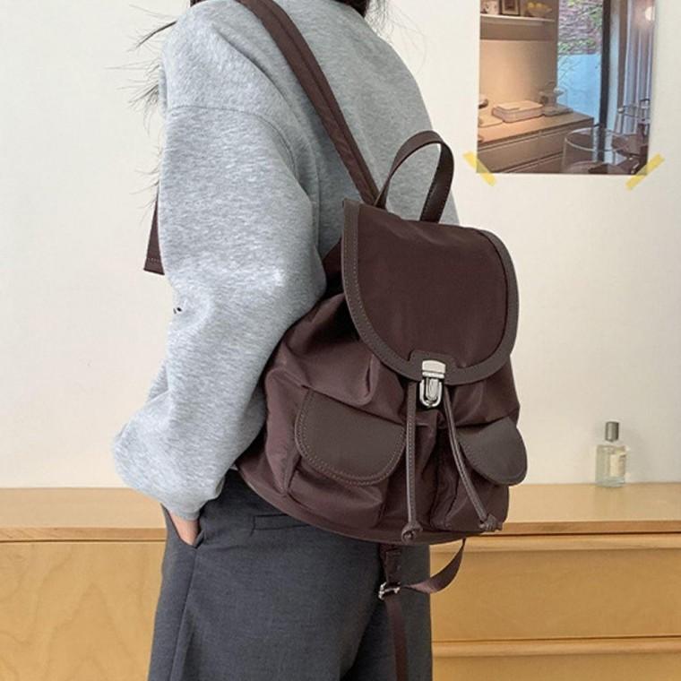 데일리 직장인 대학생 여자 백팩 예쁜 가방 커피 brown 여성백팩 여자백팩 나일론백팩