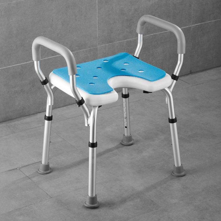 안전 노인 목욕 의자 팔걸이 u자형 목욕 의자 알루미늄 장애인