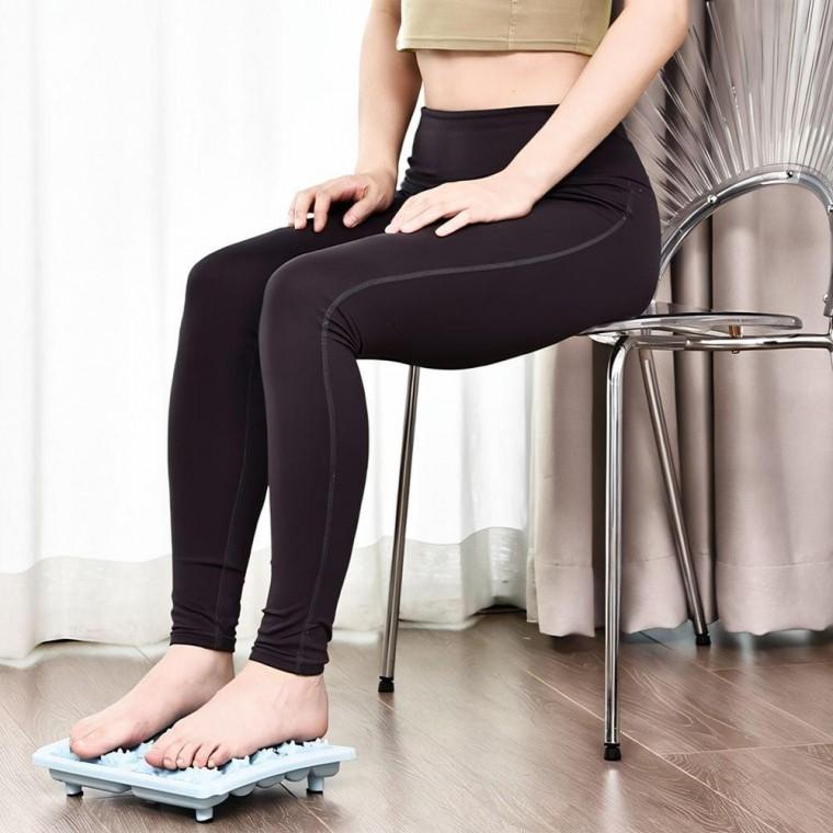 사무실 책상 의자 발바닥 지압판 롤링 다리거치 받침대