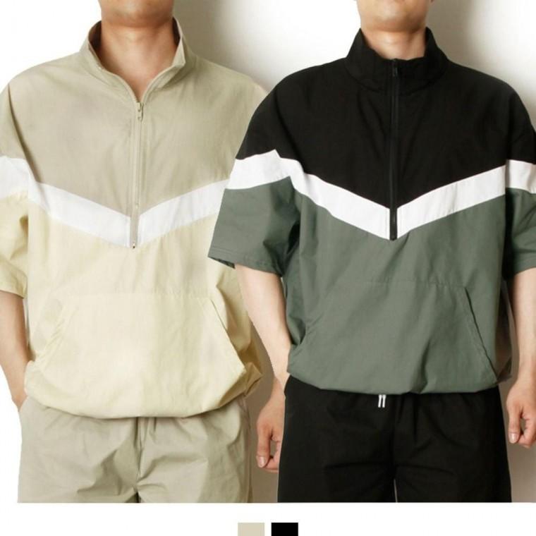 국산 반집업 바람막이 반팔 티셔츠 상의 자켓