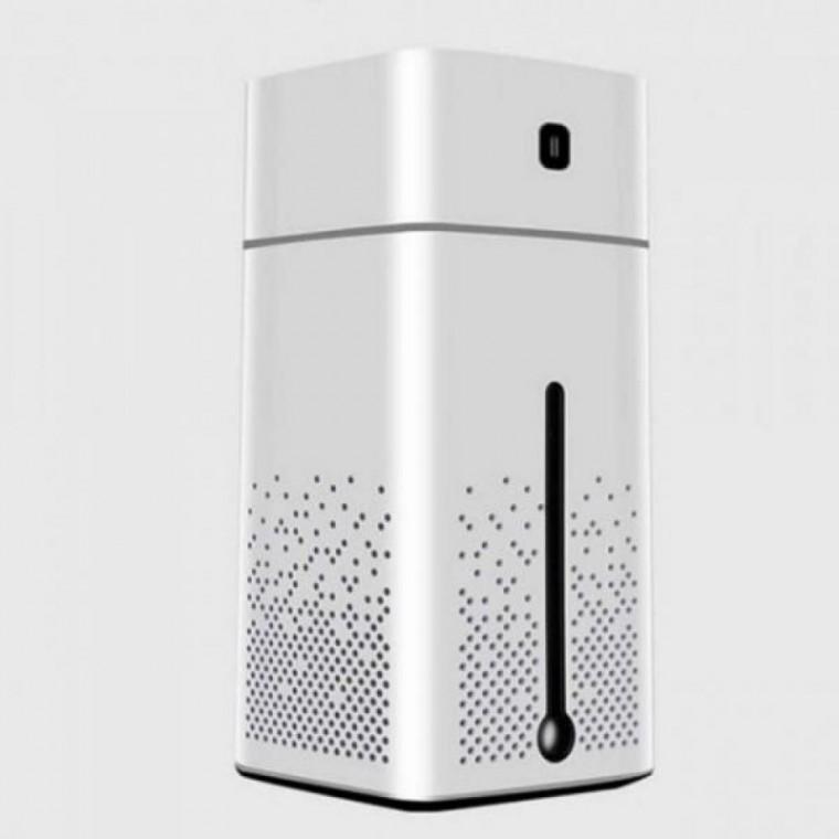 가정용 1리터 초음파 무드등 큐브 가습기 USB 화이트