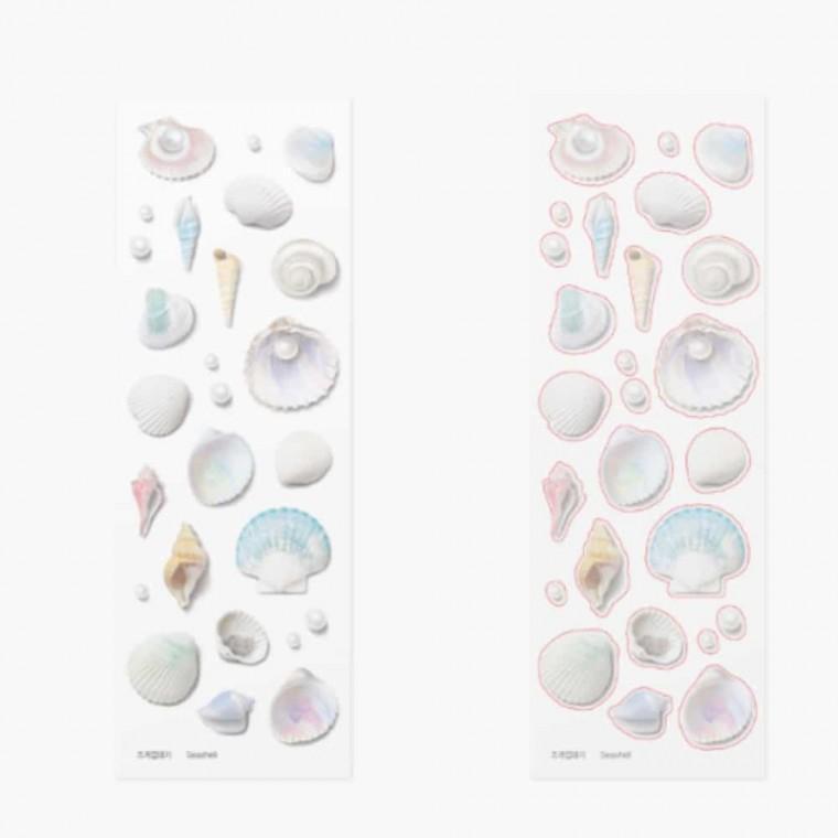 스티커 조개 껍데기 맥북스티커 다이어리스티커 휴대폰스티커 노트북스티커 포카스티커 다꾸스티커 어린이