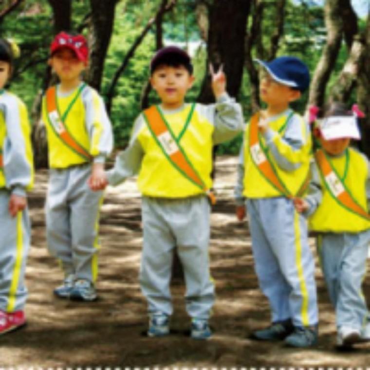 숲놀이 유아 어린이 아동 형광 반사 안전 띠 10개