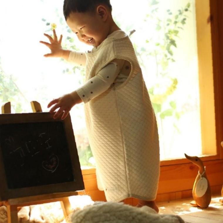 신생아 오가닉 튼튼형 무지 수면 조끼 1P 이불 키즈 어린이집