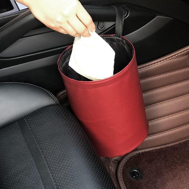 자동 차 미니 방수 휴지통 차량 용 접이식 쓰레기 통