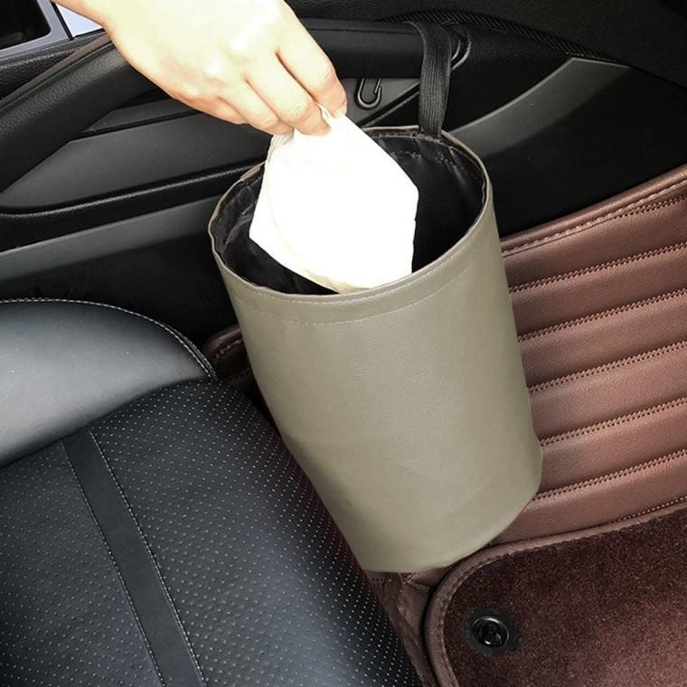 자동차 방수 휴지통 차량 용 접이식 쓰레기 통 그레이