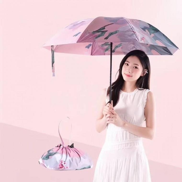 HIKT 휴대용 초경량 미니 꽃무늬 양산 양우산 우양산 우산