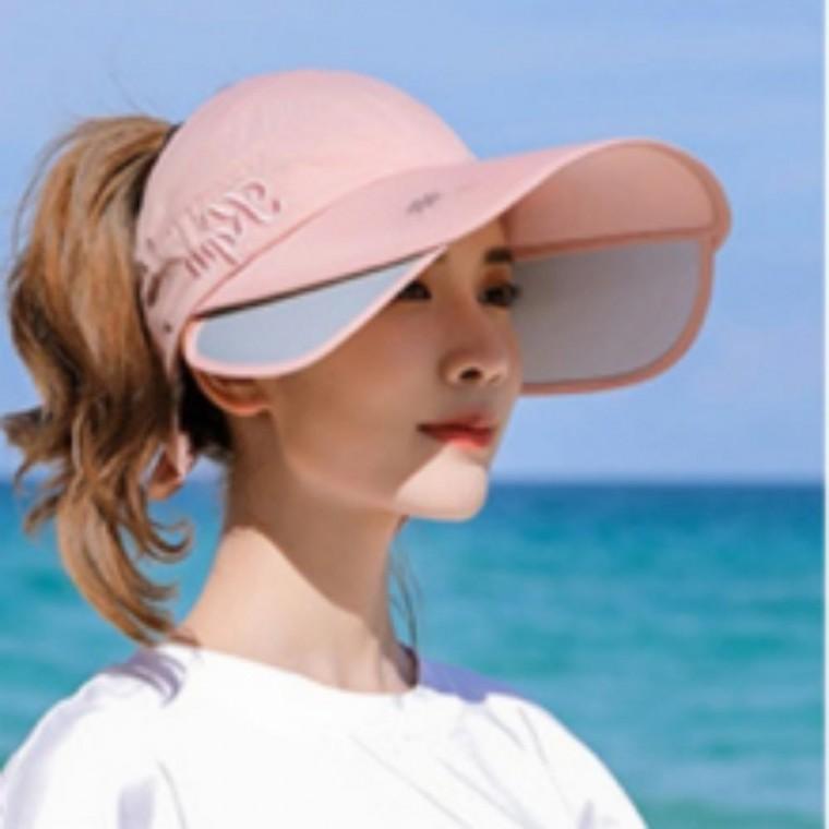 봄자외선 차단 슬라이드 썬캡 챙넓은 모자