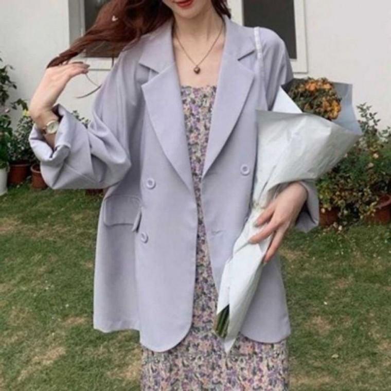 걸치는 가볍게 화사한색상자켓 싱글 여름 여자봄아우 여름싱글자켓 여자봄아우터 봄여름패션 하프기장자켓