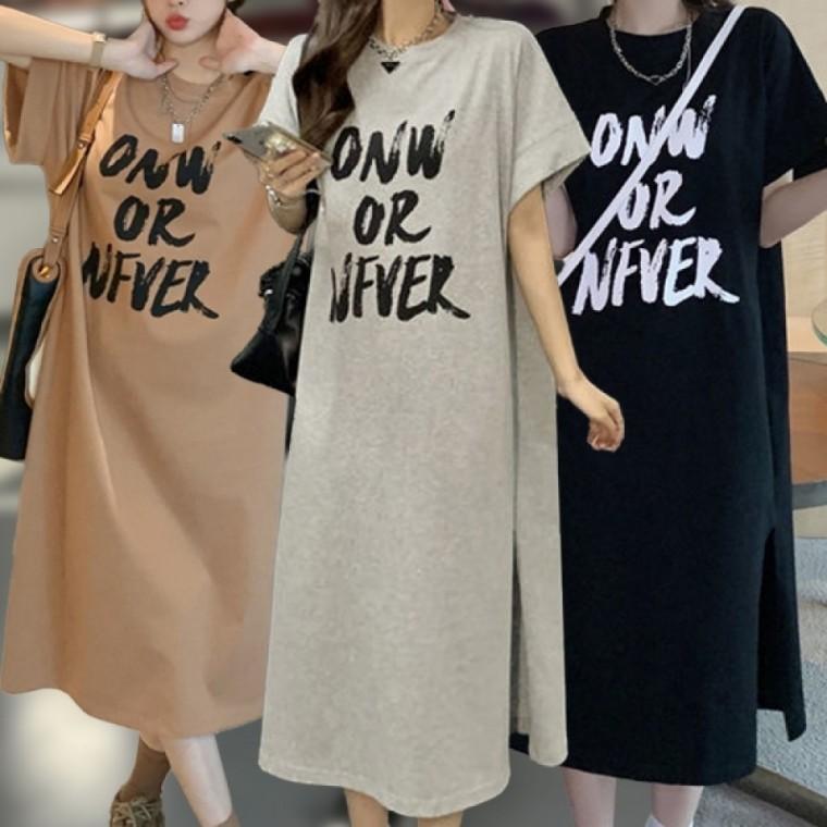 여성 데일리 여름 반팔 박스 롱 긴 원피스
