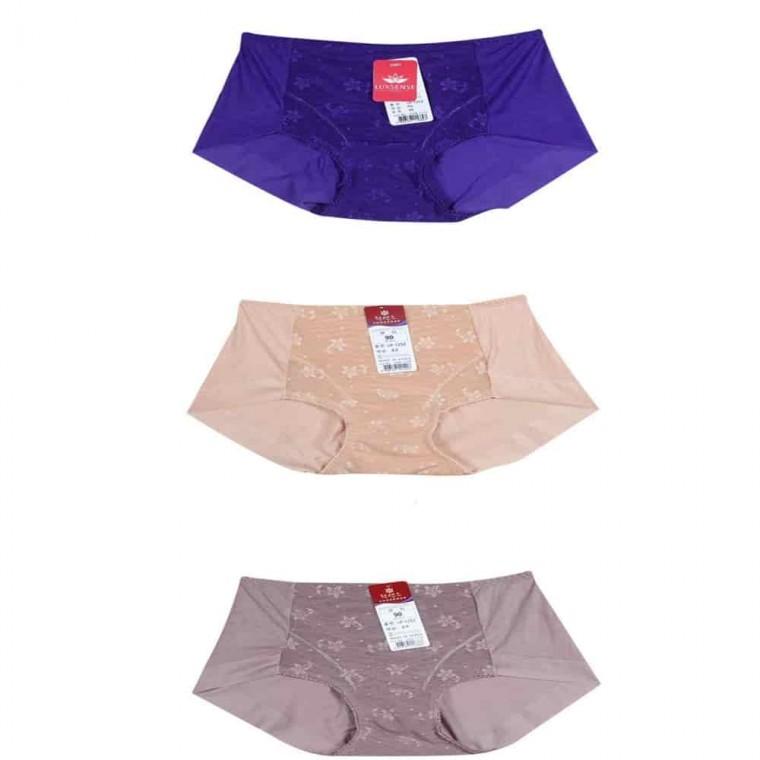 (럭센스)자가드망사 누디라인 여성맥시팬티 여성보정팬티여름용 여성삼각팬티노라인 여성순면팬티 여성보정