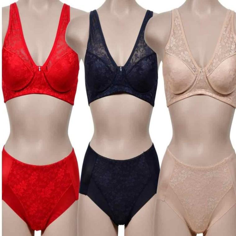 (럭센스)플라워패턴 풀컵 레이스 넓은 어깨끈 B컵 브라팬티세트 여성브라세트 여자브래지어 여성여름브라