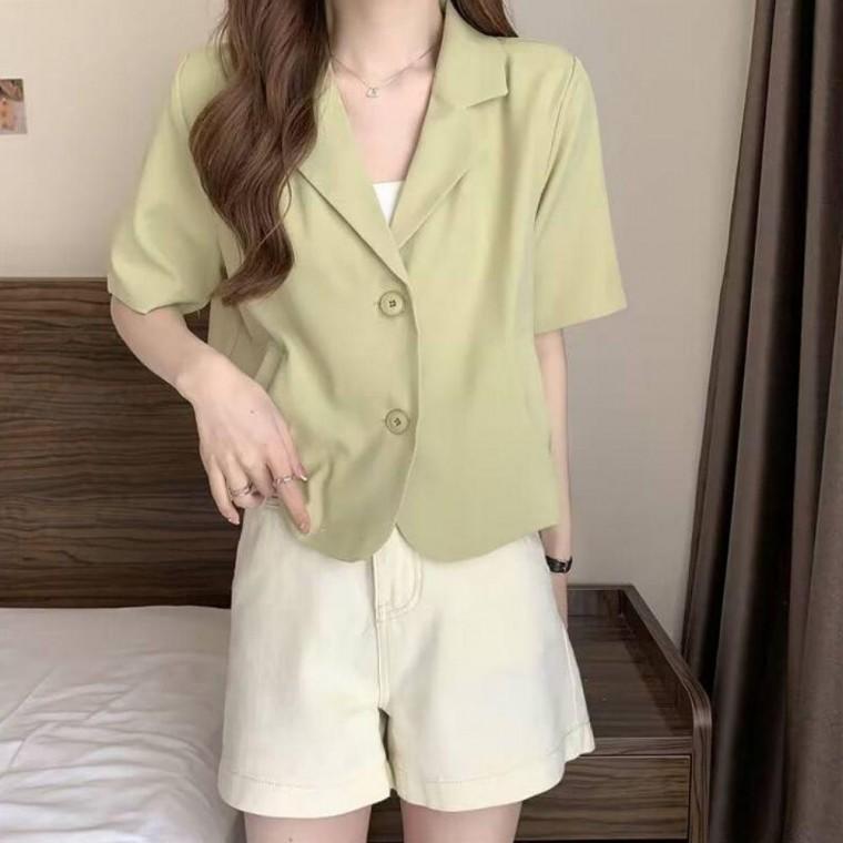 크롭 자켓 여성 아우터 반팔 여름 소프트 셔츠 봄 청자켓 여성 여자 데님재킷 봄패션 봄자켓
