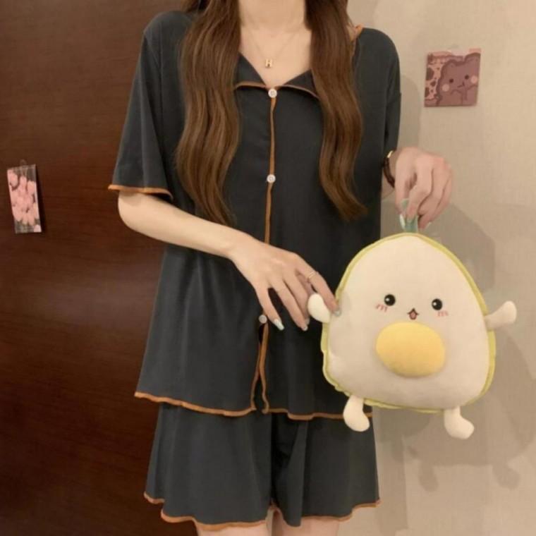 여성 여자 여름 찰랑찰랑 귀여운 반팔 반바지 투피스 잠옷 파자마 홈웨어 세트