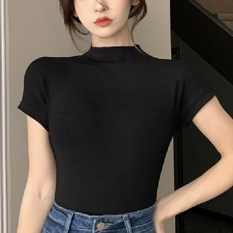 반목 여자 반팔 티셔츠 반소매 여름 상의 모던 반팔티