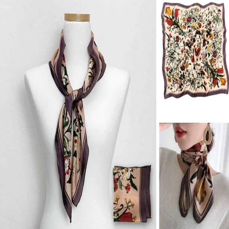 여성 목보호 실크 봄 여름 스카프 85종 실크 봄 스카프 가을