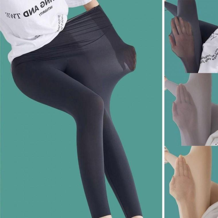 여자 하이 웨스트 얇은 소재 아이스 무발 여름 긴 레깅스 헬스복 에어로빅복 요가 폴웨어