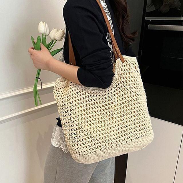 라탄백 숄더백 네트백 그물가방 여성 시스루 여름 데일리