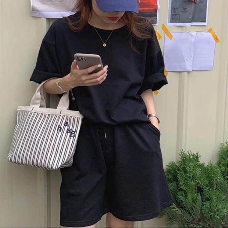 반바지 반팔 여름 여성 2 셋업 루즈핏 추리닝 데일리