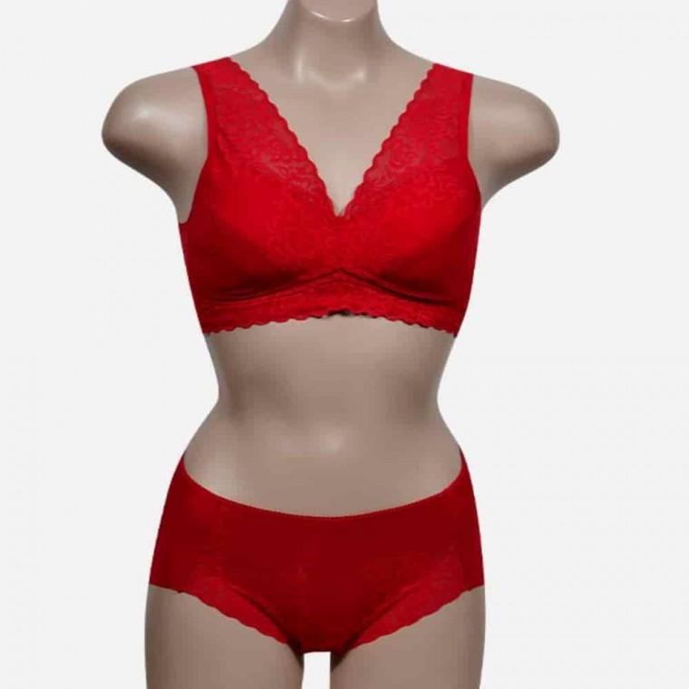 레이스 여성 풀컵 노몰드 브라 팬티 세트 심리스브라노와이어 여름심리스브라 편한노와이어브라 노와이어브