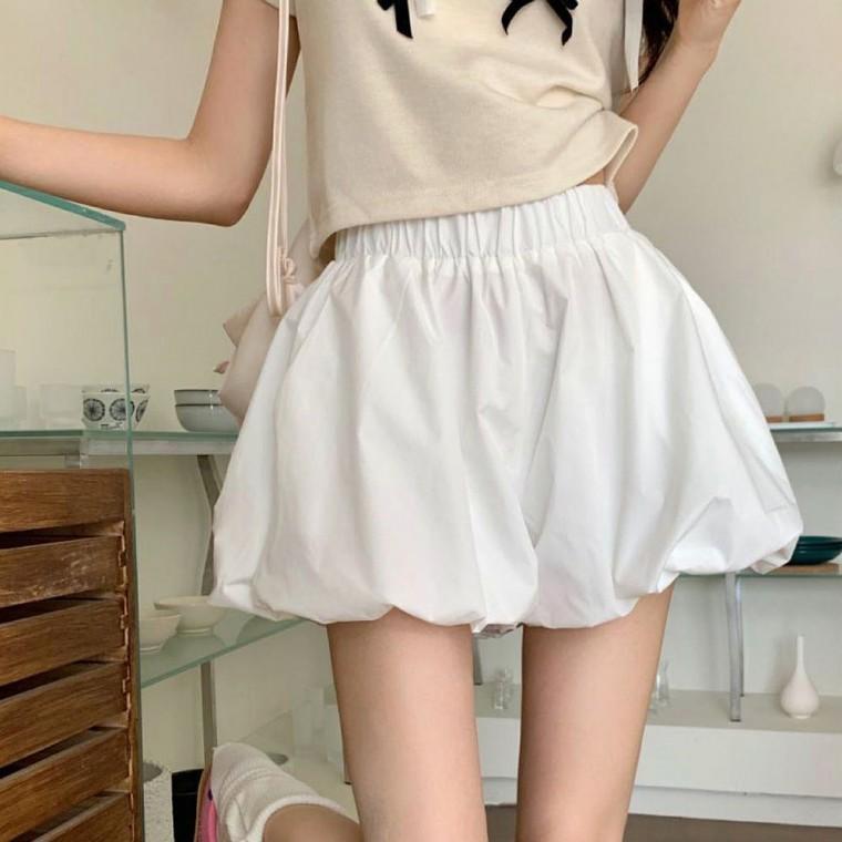 여름 허리밴딩 A라인 호박반바지 치마바지 벌룬핏 2컬