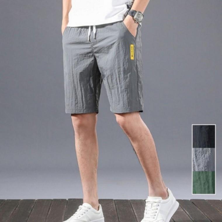 남자 옆라린 패치 얇은 소재 데일리 여름 반바지