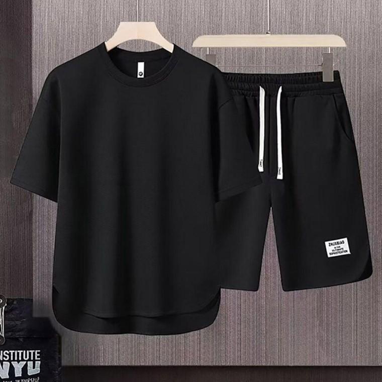 남자 여름 데일리 간편 외출 시원한 추리닝 세트 트레이닝복 운동복 반팔 반바지 헬스복
