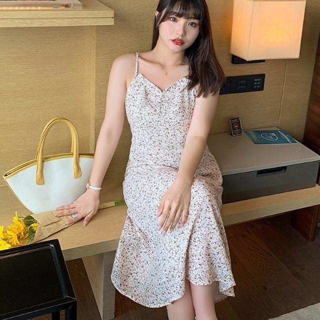 플라워패턴 끈나시 원피스 하객룩 데이트룩 여름옷