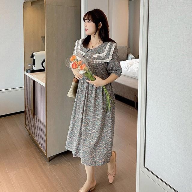 플라워 빅카라 원피스 하객룩 데이트룩 여름옷