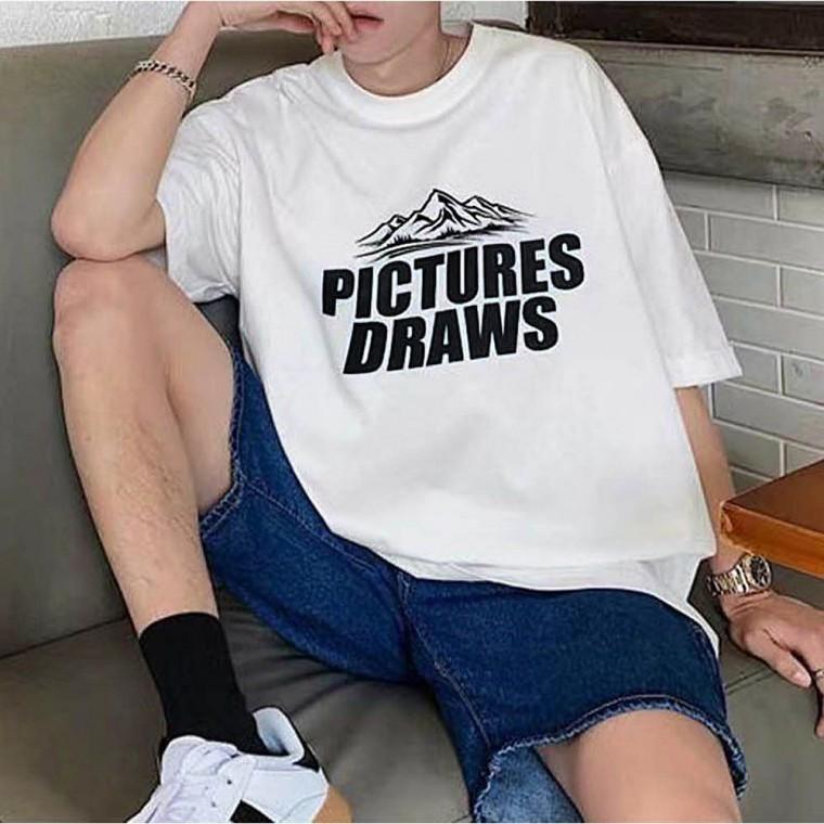 데일리 루즈핏 상의 여름티 프린팅 남성 반팔티셔츠