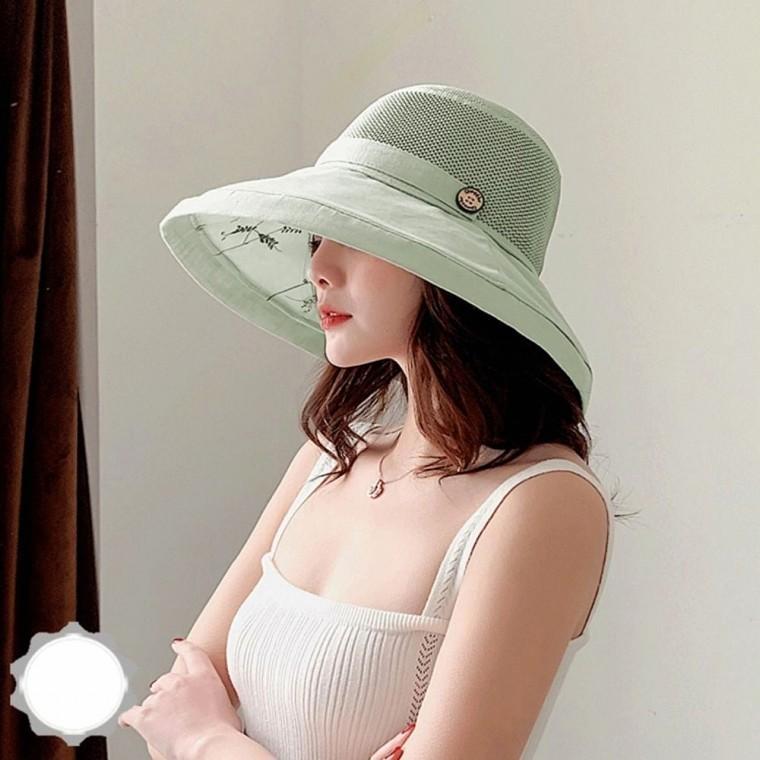 여름 넓은챙 햇빛차단 니트모자 메쉬 버킷햇 모자
