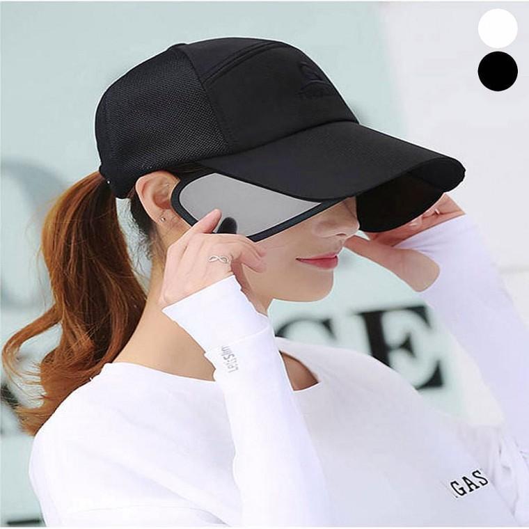 햇빛 확장형 메쉬 여름 남녀 날개 차단 썬바이저 모자