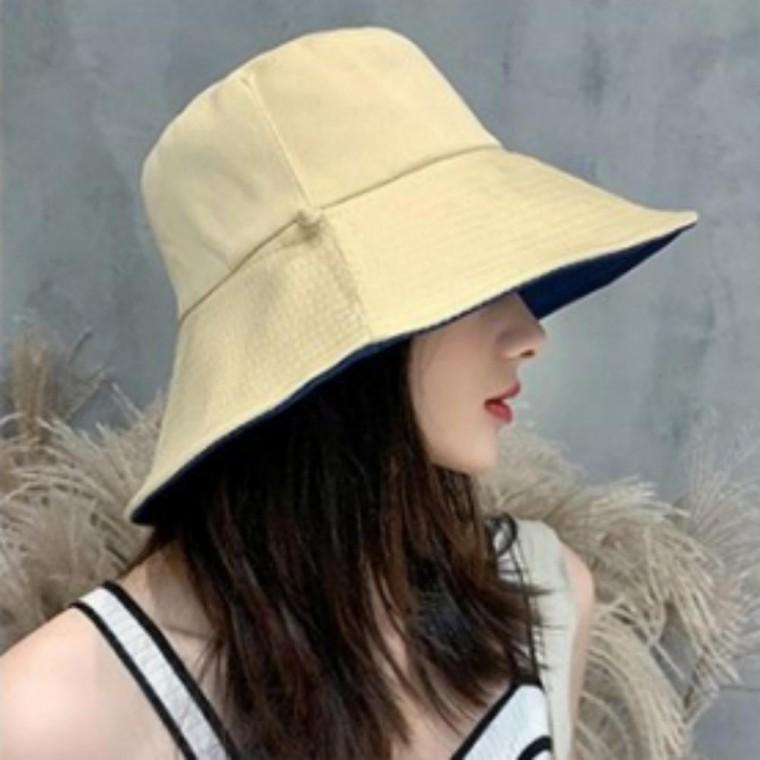 여성 자외선 차단 벙거지 양면 비치 버킷 모자