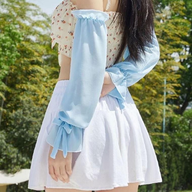 여성 러블리 실용형 리본 쿨링 팔토시 1P 자외선 차단 스타일