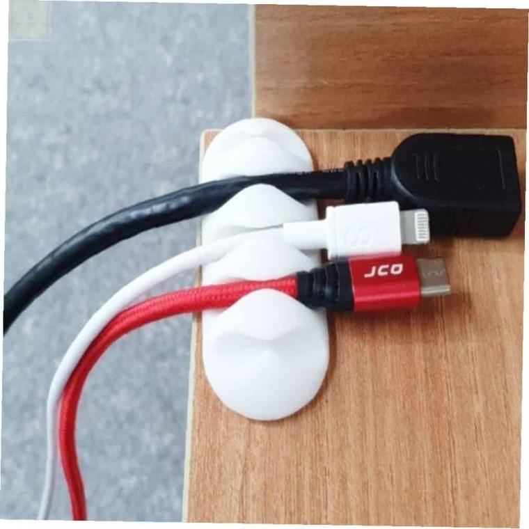 선정리클립 홀더 5구 화이트 전선고정클립 선정리쫄대 셋톱박스정리함