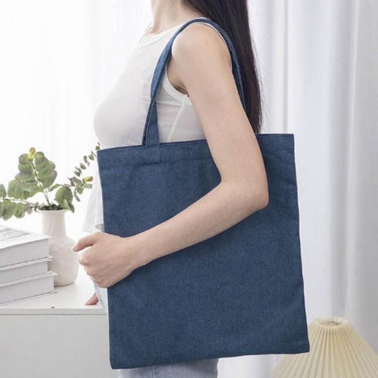 데일리 캐쥬얼 데님백 남여공용 쇼퍼백 중청 에코백