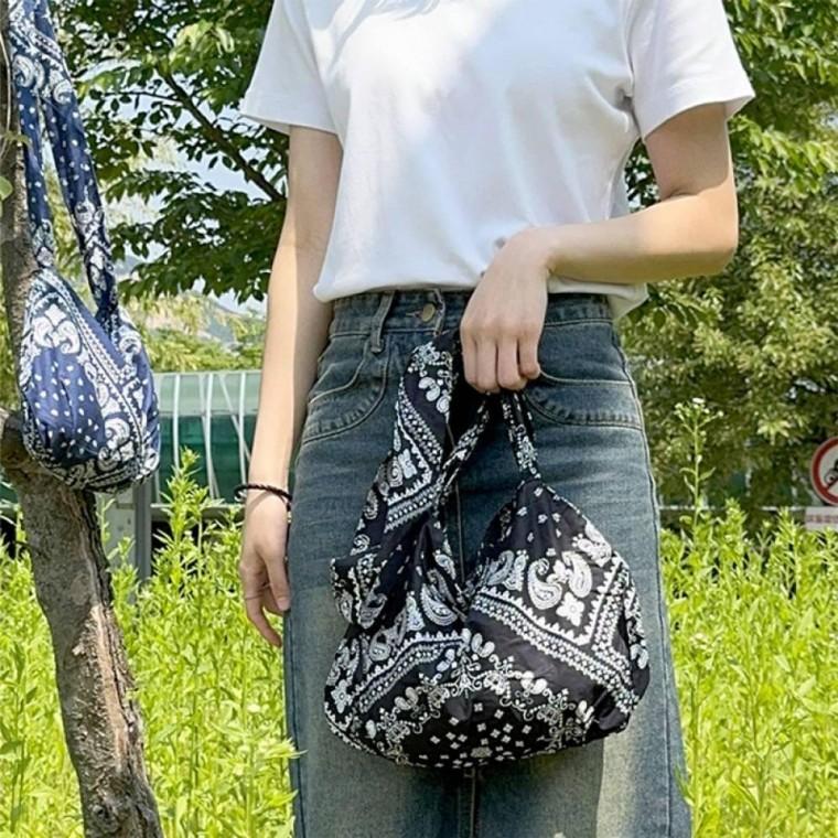 페이즐리 패턴 독특한 무늬 가벼운 트렌디한 에코백