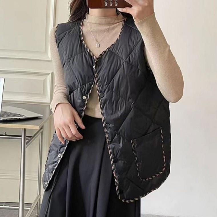 퀄팅 여성 패딩 조끼 여자 쪼끼 겨울 누빔 베스트